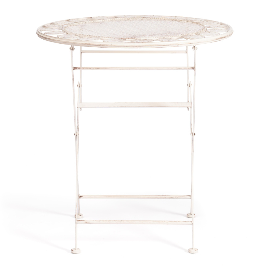 Стол Patio/Патио (PL08-11139) стальной сплав, античный белый, 70х75см фото 5