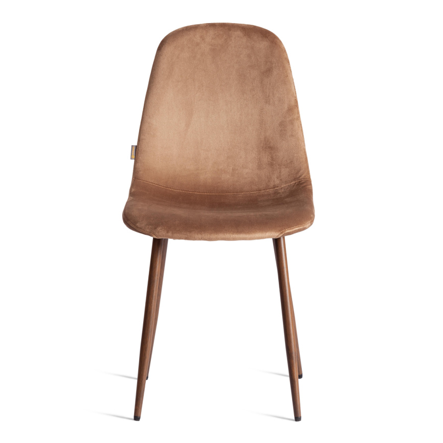 Стул Бриз/Breeze (мод.JSC-58) велюр/металл, 44х53х86см, темно-коричневый HLR11/орех фото 5