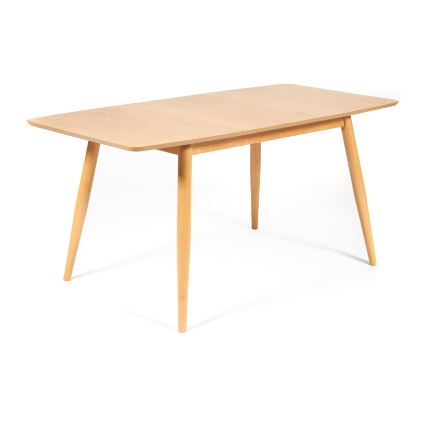 Стол обеденный раскладной Павильон/Pavillion МДФ/бук, 80х120+40х75см, натуральный фото 3