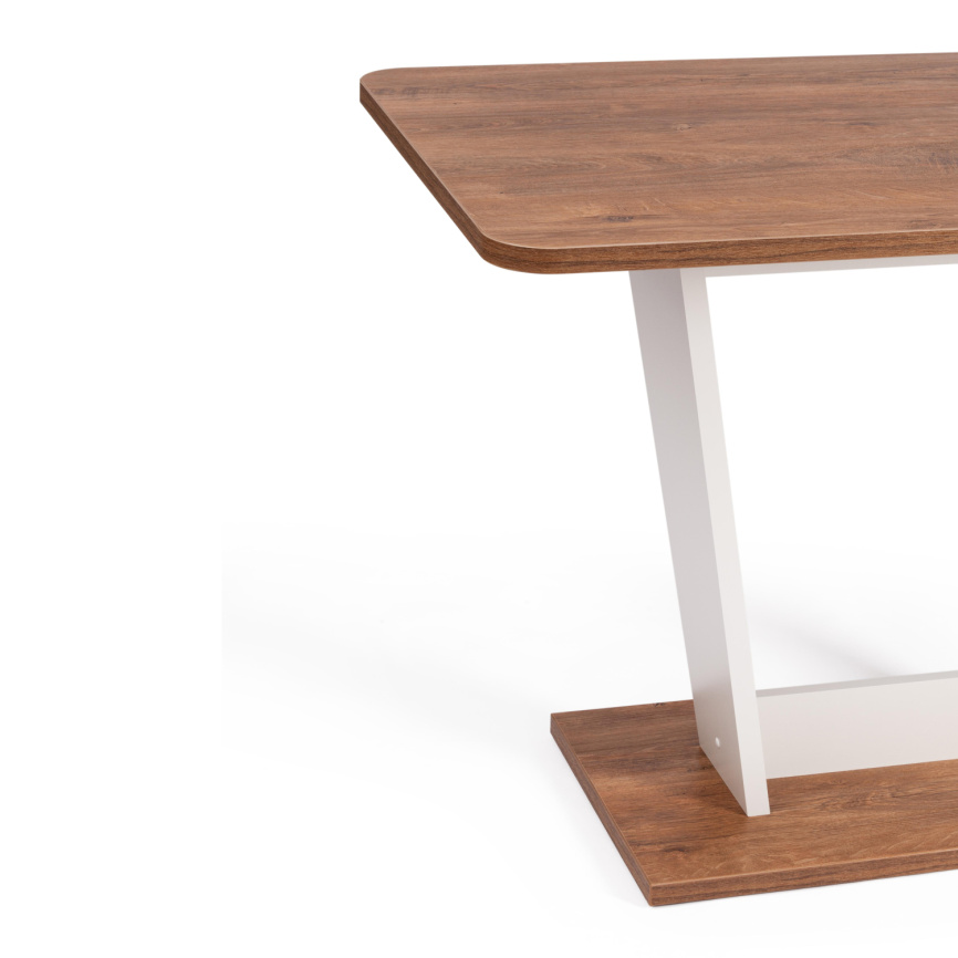 Стол обеденный раздвижной Фокс/Fox ЛДСП, 110-145х68,6х75см, дуб канзас/пепел фото 8