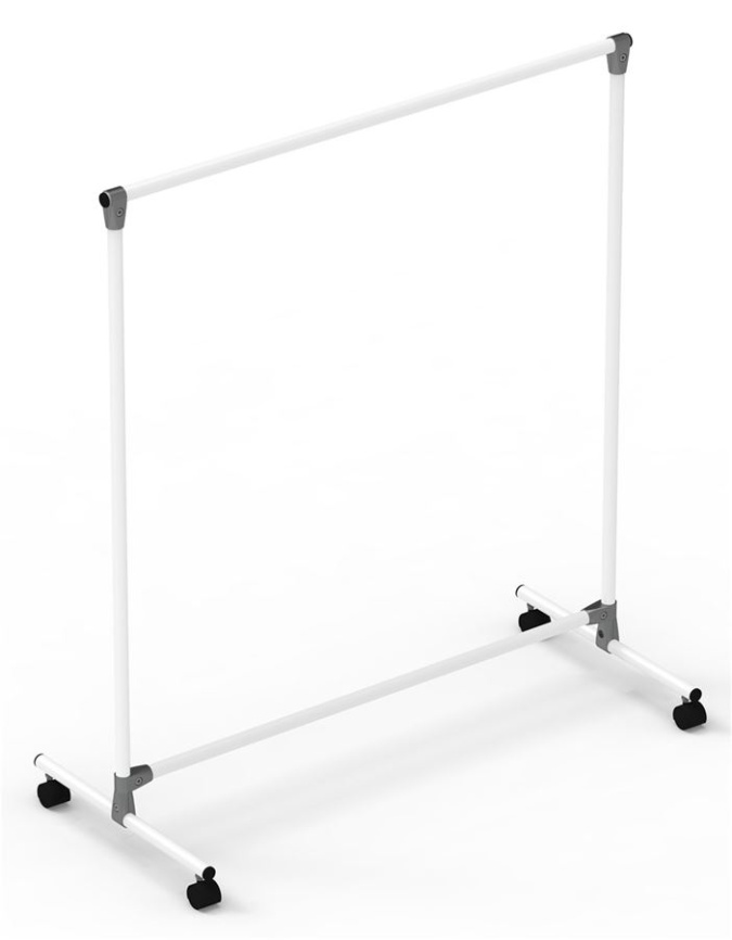 Стойка для одежды на колесах ВГР-3 (белый) фото 1