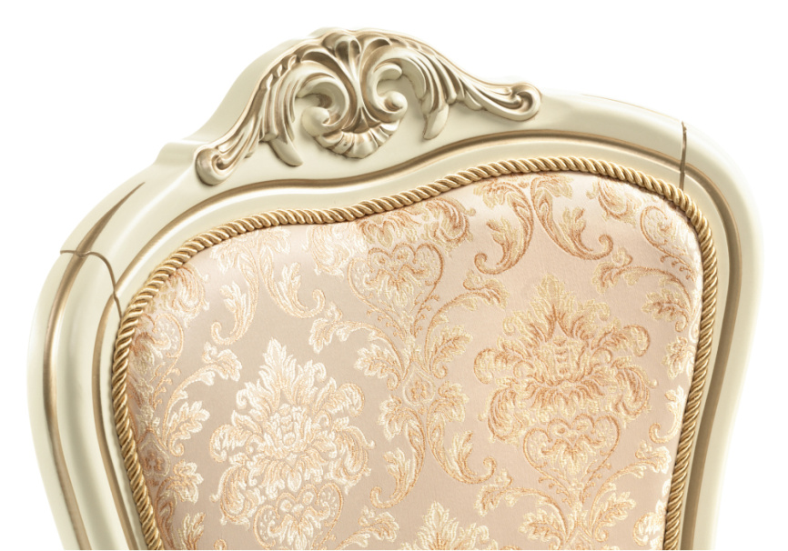 Стул деревянный Руджеро патина золото / бежевый комби фото 6