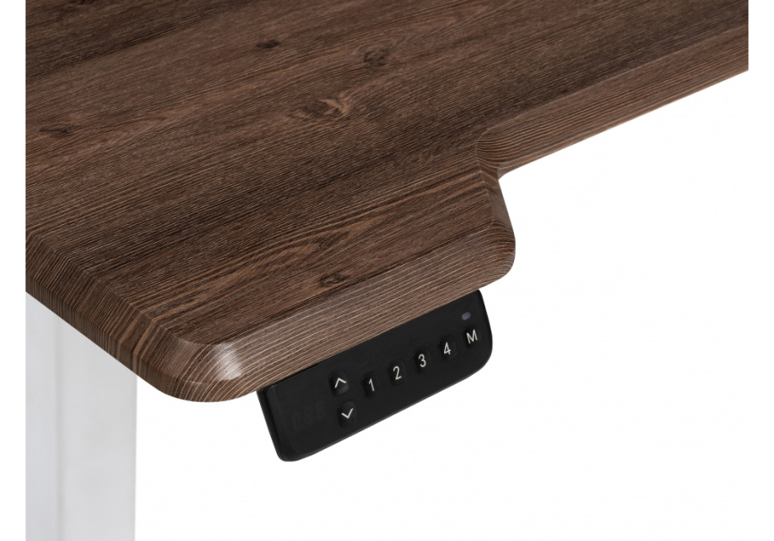 Компьютерный стол Маркос с механизмом подъема 120х75х75 орех кантри / белый фото 6