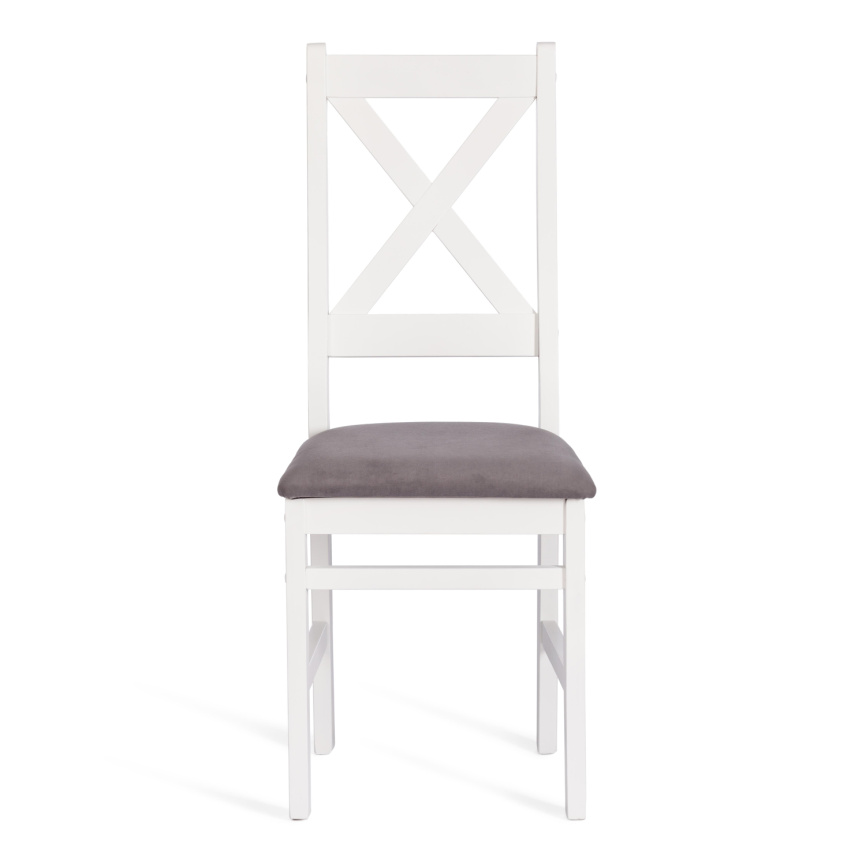 Стул Кроссман/Crossman Нью, Многослойный березовый шпон, белый/велюр темно-серый фото 9