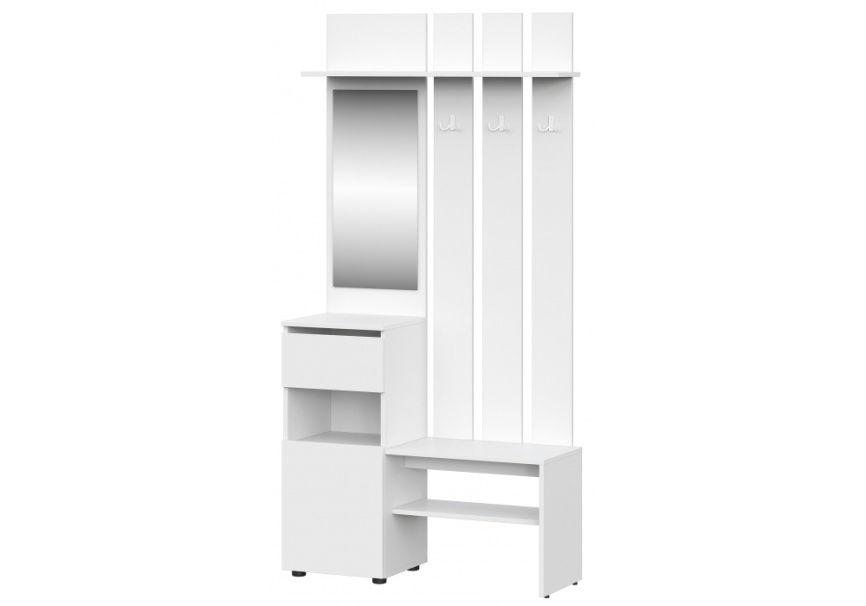 Прихожая Валенсия комплектация 1 белый текстурный фото 4