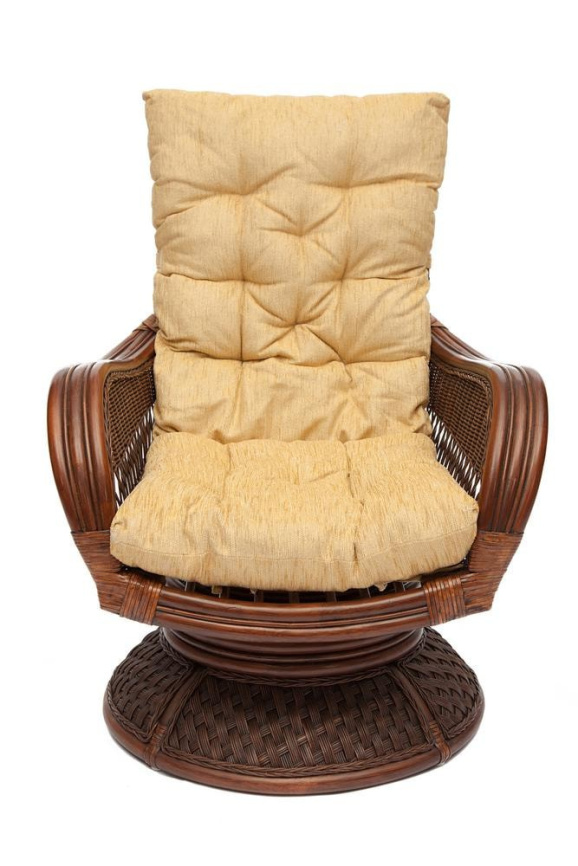 Кресло-качалка Андреа Релакс Медиум/Andrea Relax Medium /с подушкой/ 74х82х100см, пекан античн. орех фото 3