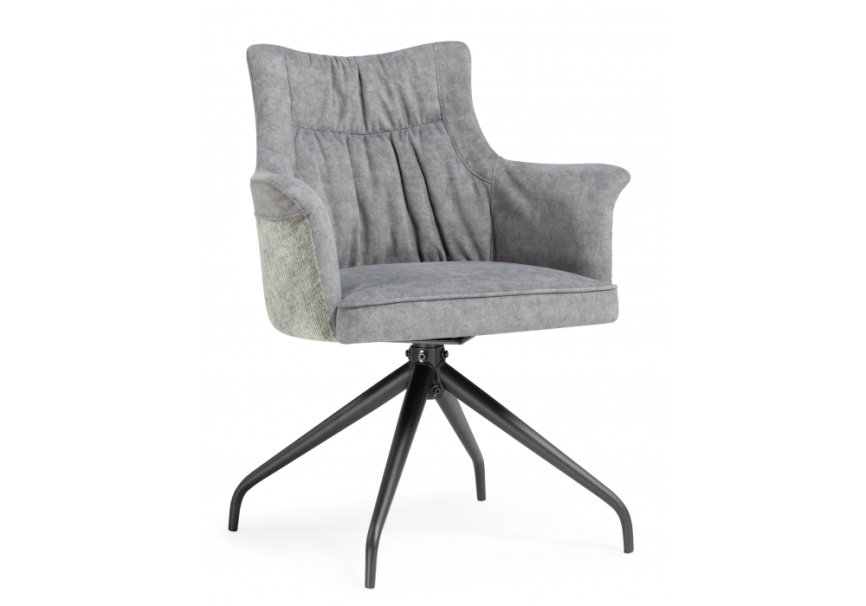 Стул на металлокаркасе Kaser 360 крутящийся grey / black фото 1
