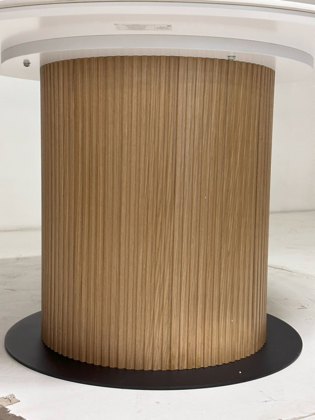 Стол MESA D120 цвет БЕЛЫЙ МРАМОР M326 / Каркас OAK, ®DISAUR фото 9