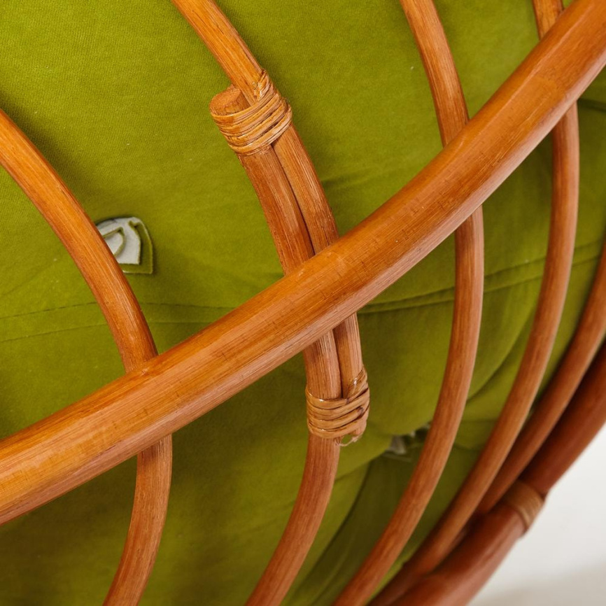Кресло PAPASAN/ПАПАСАН 23/01 W  /с подушкой/ диаметр подушки 125 см, 115х101х104 см, Cognac (коньяк) фото 3