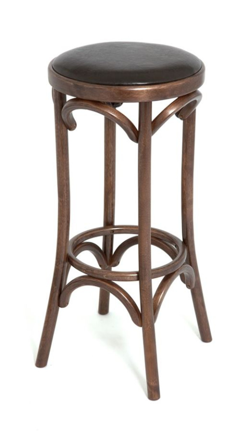 Табурет барный 750 Венский мягкий (темный тон, экокожа коричневая) фото 2