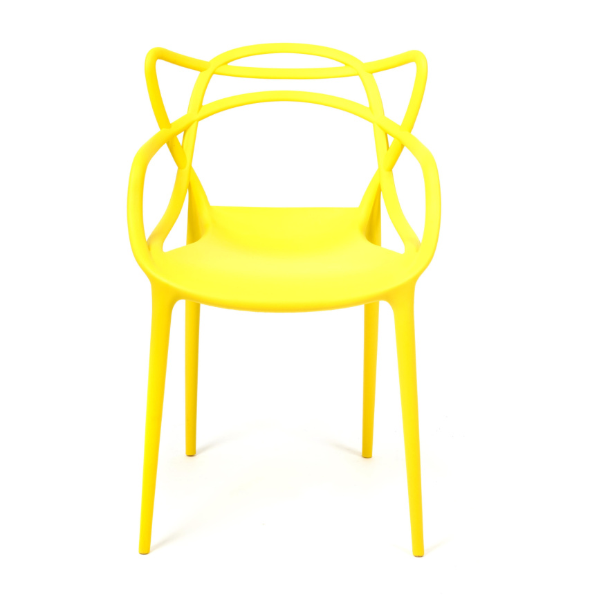 Стул Кет Чаир/Cat Chair (мод.028) пластик, 53х59х82,5см, желтый фото 3