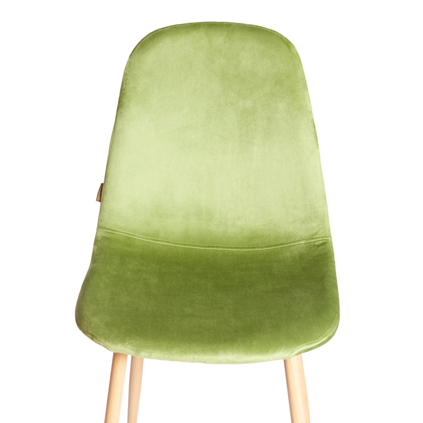Стул Бриз/Breeze (мод.JSC-58) велюр/металл, 44х53х86см, зеленый HLR54/натуральный фото 6