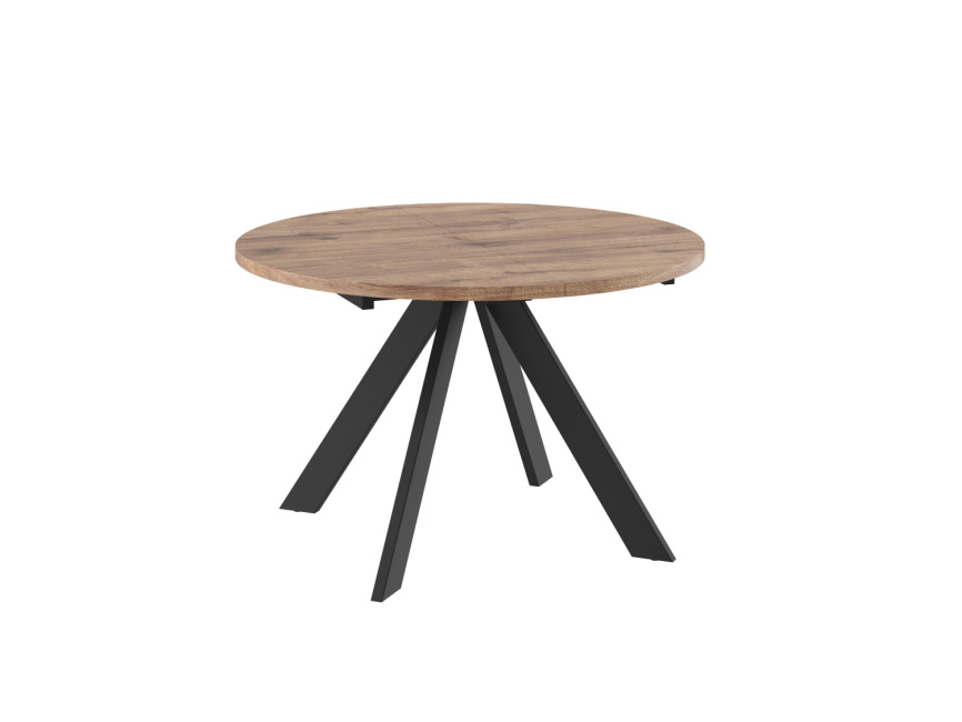 Стол Рондо D120, Дуб Веллингтон/Чёрный фото 1