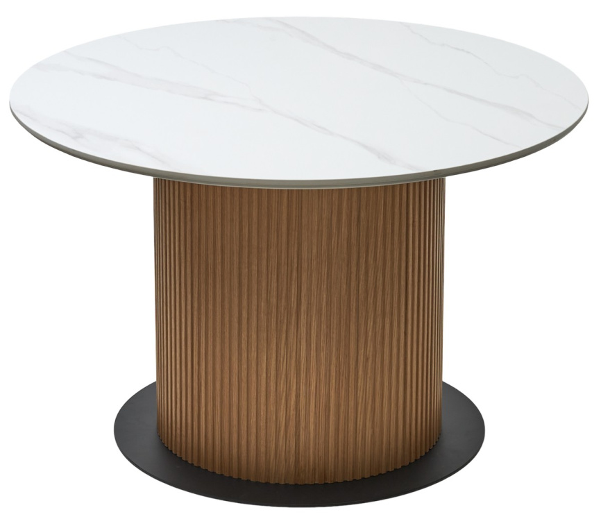 Стол MESA D120 цвет БЕЛЫЙ МРАМОР M326 / Каркас OAK, ®DISAUR фото 3