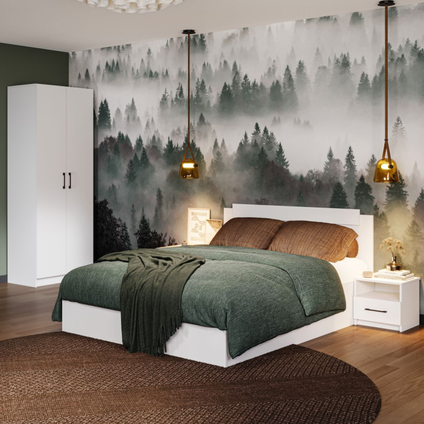 Шкаф «Чикаго» 2д, белый фото 8