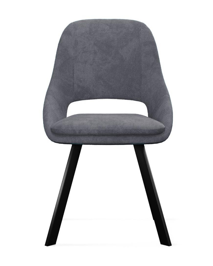 Стул DikLine 247 поворотный, AN15 серый, ножки черные фото 4