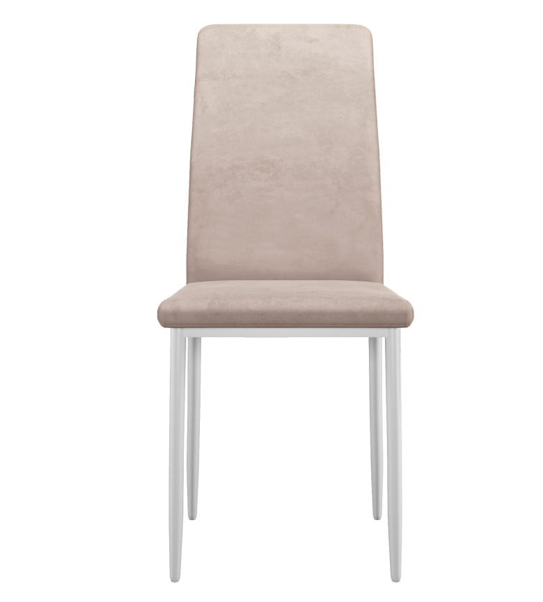 Стул DikLine 272 B03 BEIGE, ножки белые фото 2