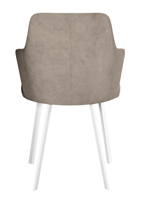 Стул DikLine 245 поворотный, К4 капучино, ножки белые фото 2