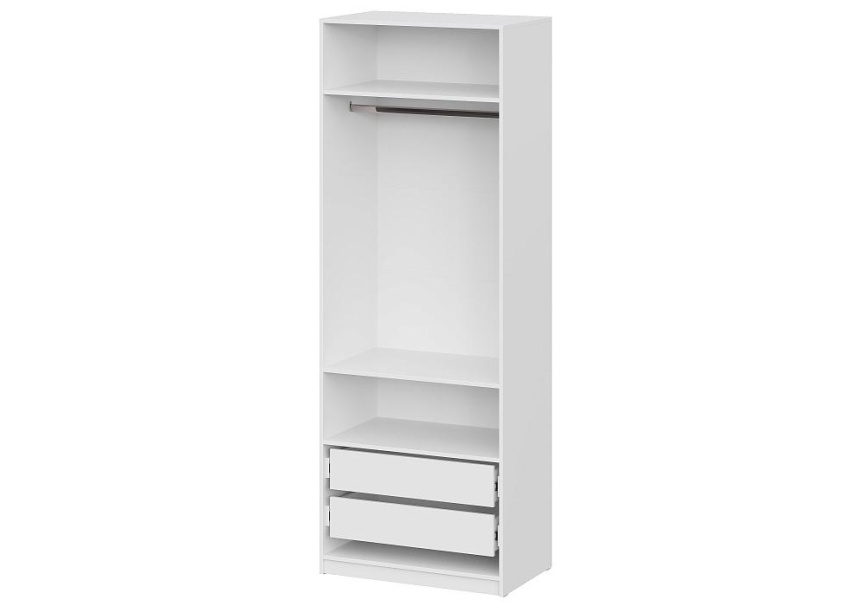 Шкаф Даиго двухстворчатый белый текстурный фото 4