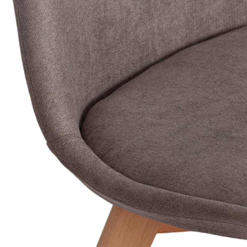 Стул TULIP SOFT (mod. 053V) дерево/пластик/ткань, 49,5 x 54,5 x 84 см, Серый (Grey) LY1701-26 фото 8