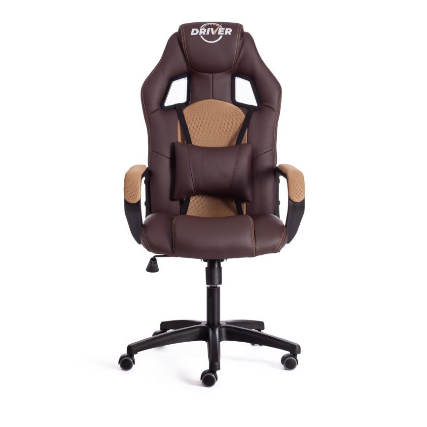 Кресло Драйвер/Driver (22) кож/зам/ткань, коричневый/бронза, 36-36/TW-21 фото 5