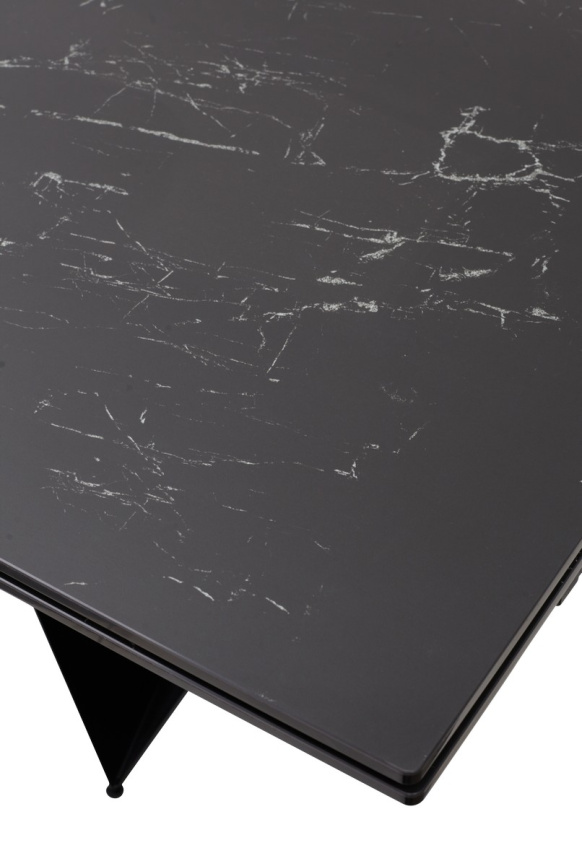 Стол RIETI 200 NERO KL-116 Черный мрамор матовый, итальянская керамика/ черный каркас, ®DISAUR фото 4