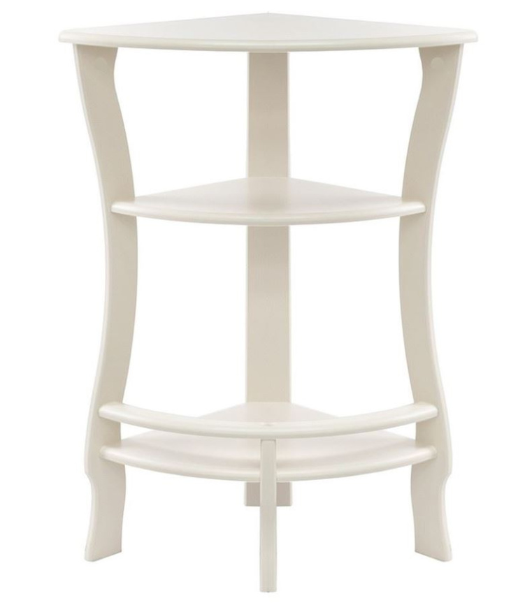 Этажерка угловая "Грейс" (молочный дуб ) Вис фото 1