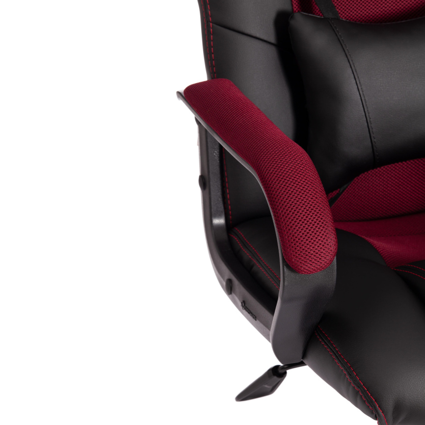 Кресло Драйвер/Driver (22) кож/зам/ткань, черный/бордо, 36-6/TW-13 фото 10
