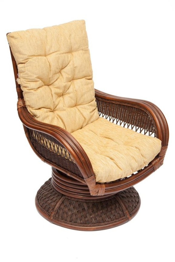 Кресло-качалка Андреа Релакс Медиум/Andrea Relax Medium /с подушкой/ 74х82х100см, пекан античн. орех фото 1