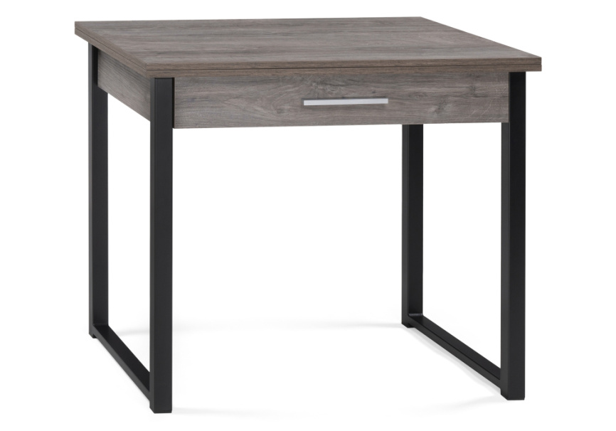 Стол деревянный Ибби 90(128)х64х77 рошелье / черный матовый фото 1