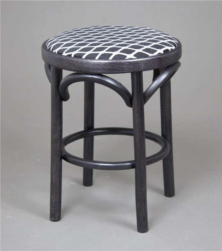 Табурет Венский мягкий (венге, ткань 5 black) фото 1