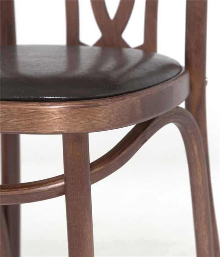 Стул "Астра Восьмерка" мягкий (темный тон, экокожа коричневая) фото 6