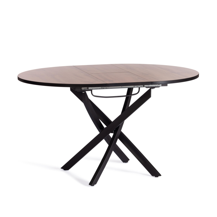 Стол обеденный Манзана/Manzana ЛДСП/HPL/металл, 100-130х100х75см, дуб вотан/чёрный фото 6