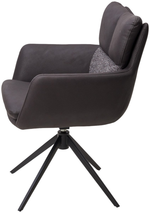 Стул ЛУИС (LUIS) 360 град. поворот, цвет СЕРЫЙ Maison 99# / OTE COBBLE 457 / черный, ®DISAUR фото 8