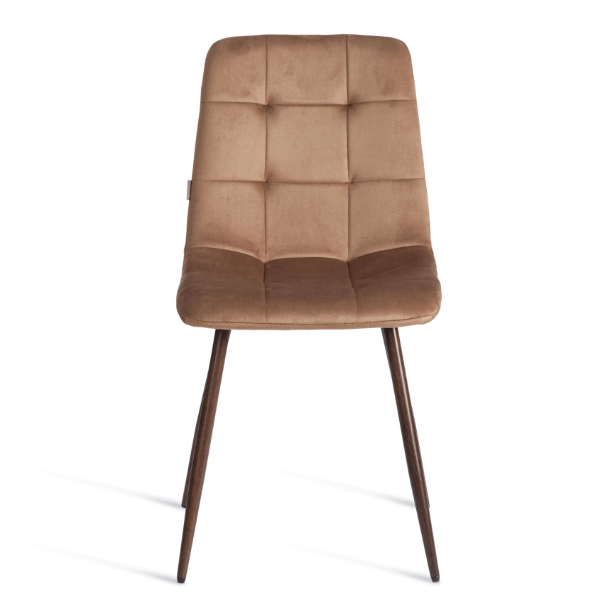 Стул CHILLY (mod. JSC-220) Велюр/металл , 44,5х52,5х88 см, Brown (коричневый) HLR11 / орех фото 6