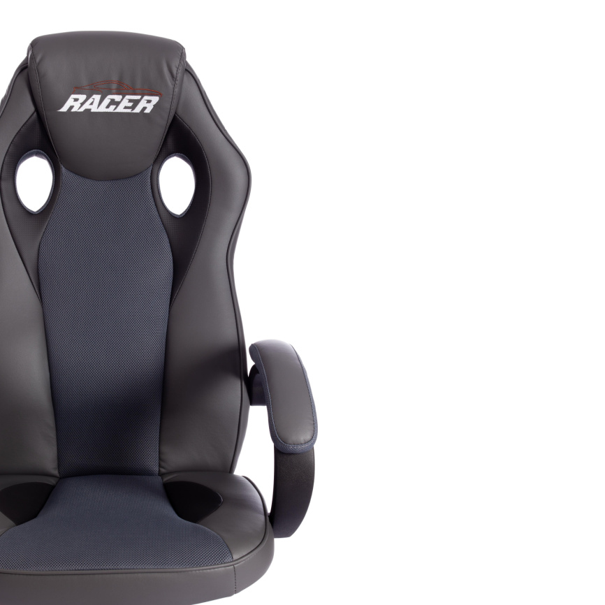 Кресло Рейсер Гт Нью/Racer Gt New кож/зам/ткань, металлик/серый, 36/12 фото 6