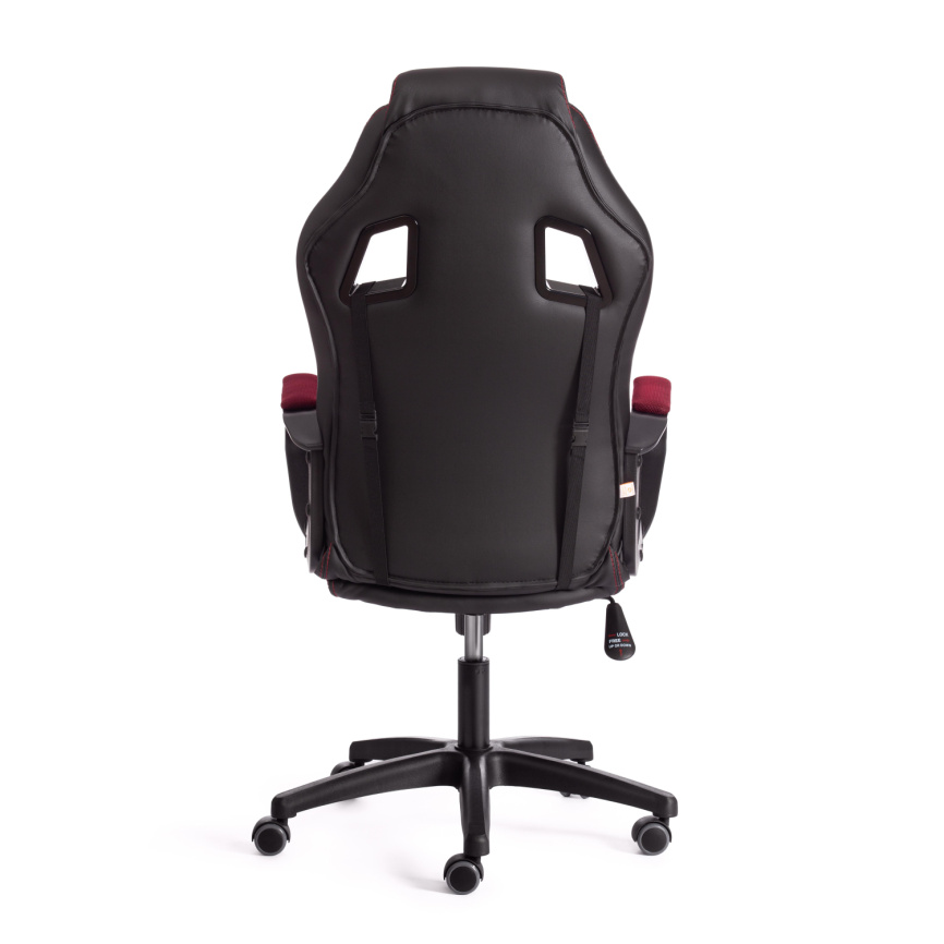 Кресло Драйвер/Driver (22) кож/зам/ткань, черный/бордо, 36-6/TW-13 фото 4