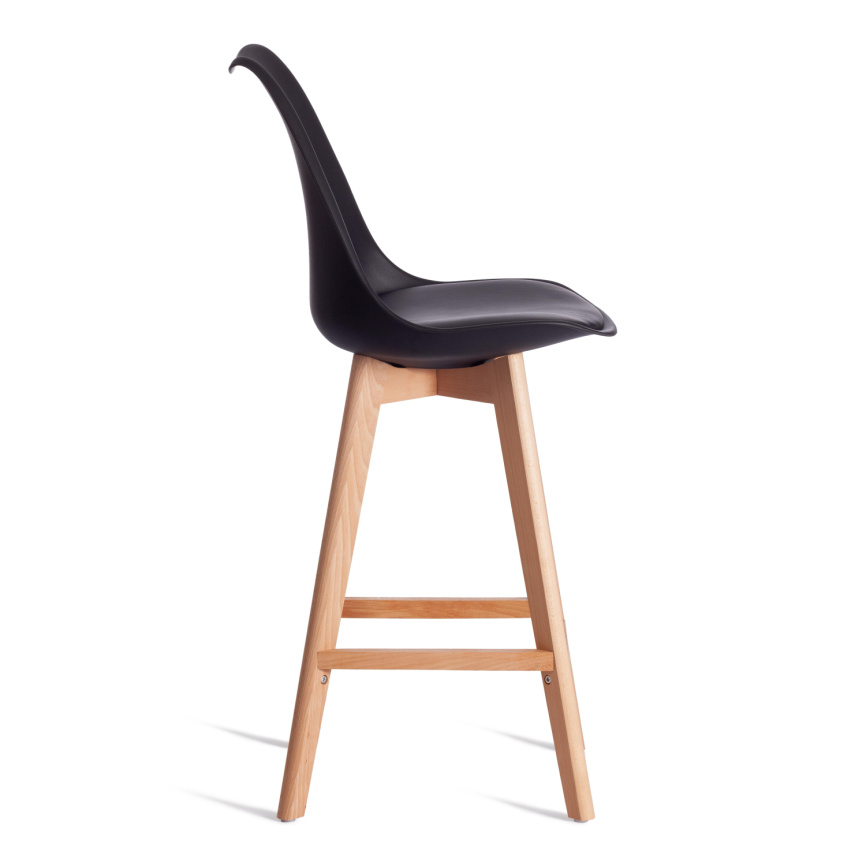 Стул барный TULIP BAR (mod. C1014H-1) / 2 шт. в упаковке пластик/дерево, 42 х 47,5 х 104 см, Black ( фото 3