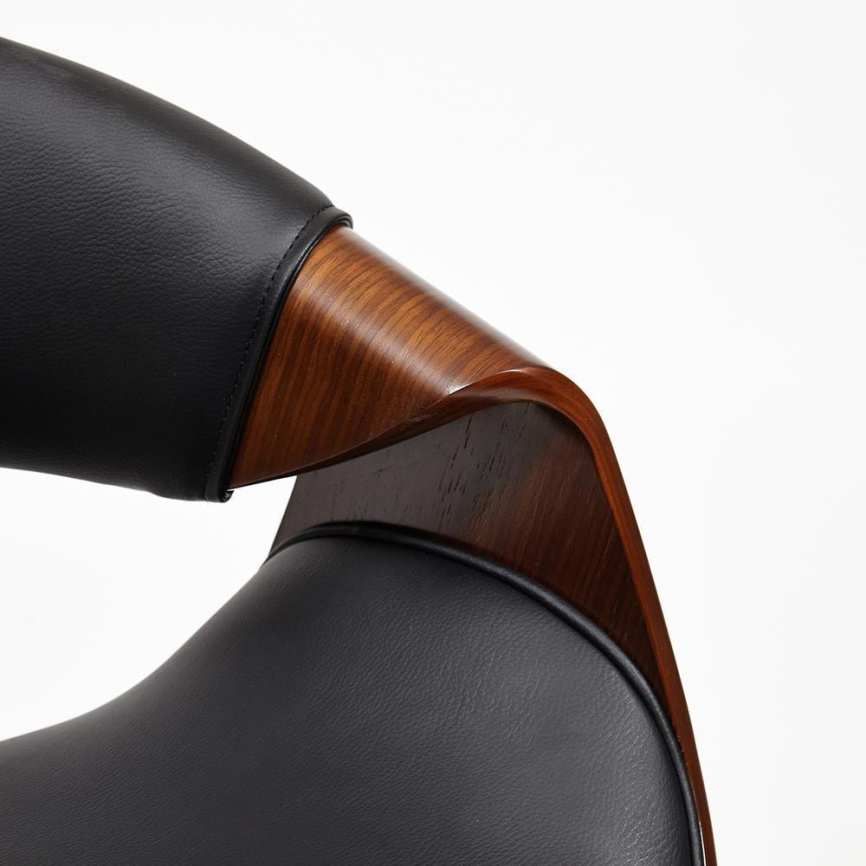 Кресло Бэнд/Bend орех, кож/зам черный фото 6