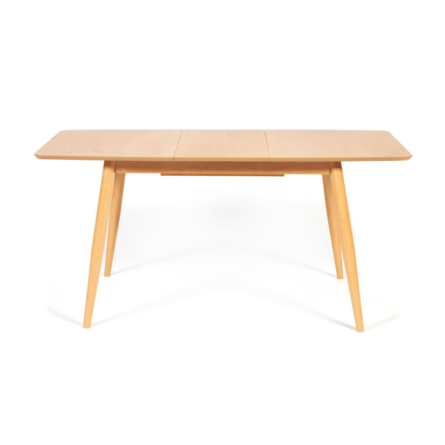 Стол обеденный раскладной Павильон/Pavillion МДФ/бук, 80х120+40х75см, натуральный фото 4