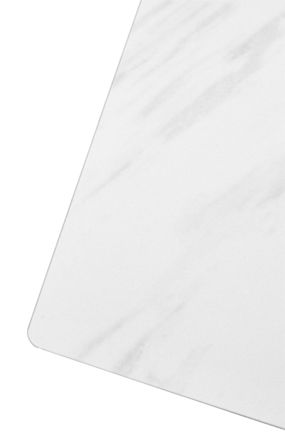 Стол FONDI 180 MARBLES KL-99 Белый мрамор матовый, итальянская керамика/ черный каркас, ®DISAUR фото 3