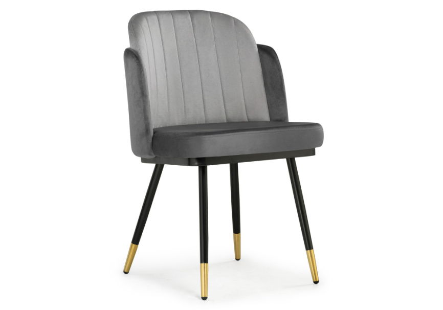 Стул на металлокаркасе Penelopa dark gray / light gray /  black / gold фото 1