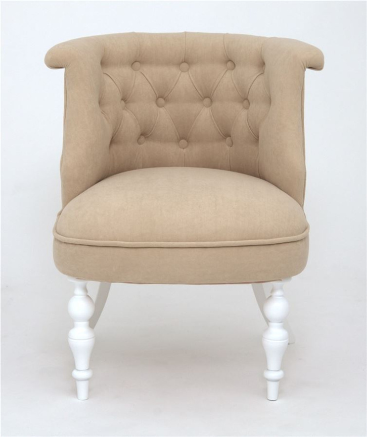 Кресло Бархат (эмаль белая / RS3 - бежевый) фото 3