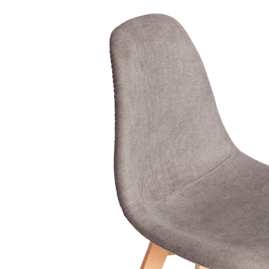 Стул Синди Софт/Cindy Soft (мод.C1021F1-1) фактурный велюр/дерево бук, 55х48х83см, серый/натуральный фото 8
