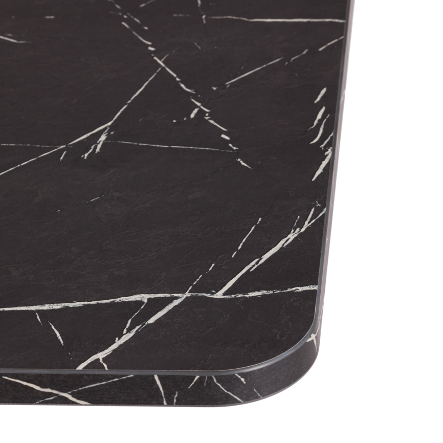 Стол обеденный раздвижной Фокс/Fox ЛДСП, 110-145х68,6х75см, мрамор черный/белый фото 9