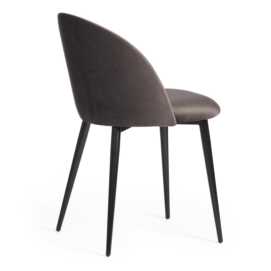 Стул Монро/Monro (мод. 710) ткань/металл, 55х51х78см,темно-серый бархат 14/черный фото 3