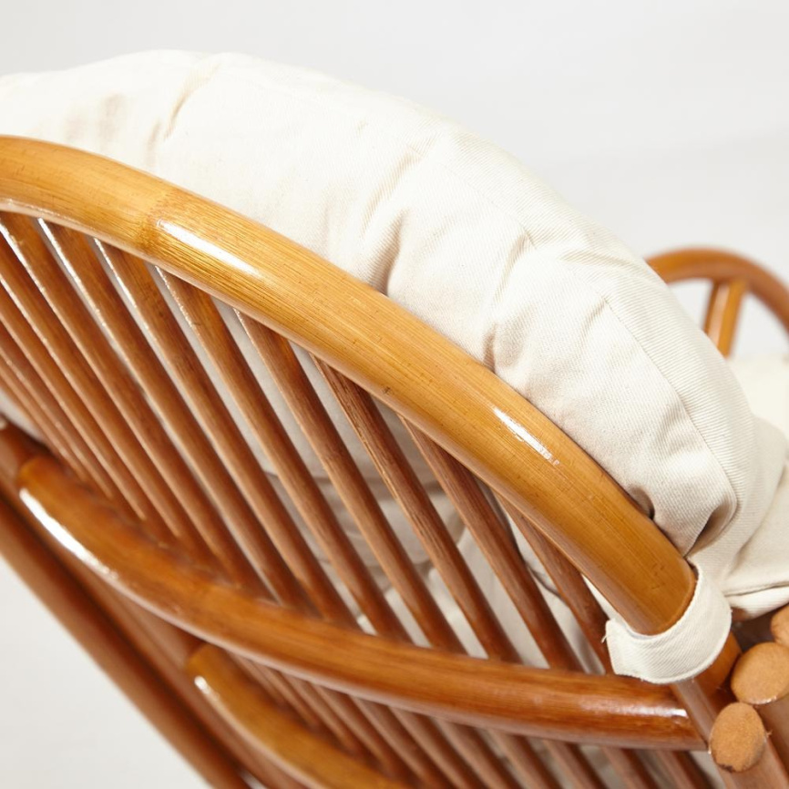 Кресло-качалка Виенна/Vienna (разборная) /без подушки/ натуральный ротанг, 58х133х102см, коньячный фото 9