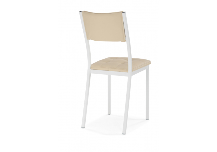 Стул на металлокаркасе Бекал кожзам d1 / белый фото 4