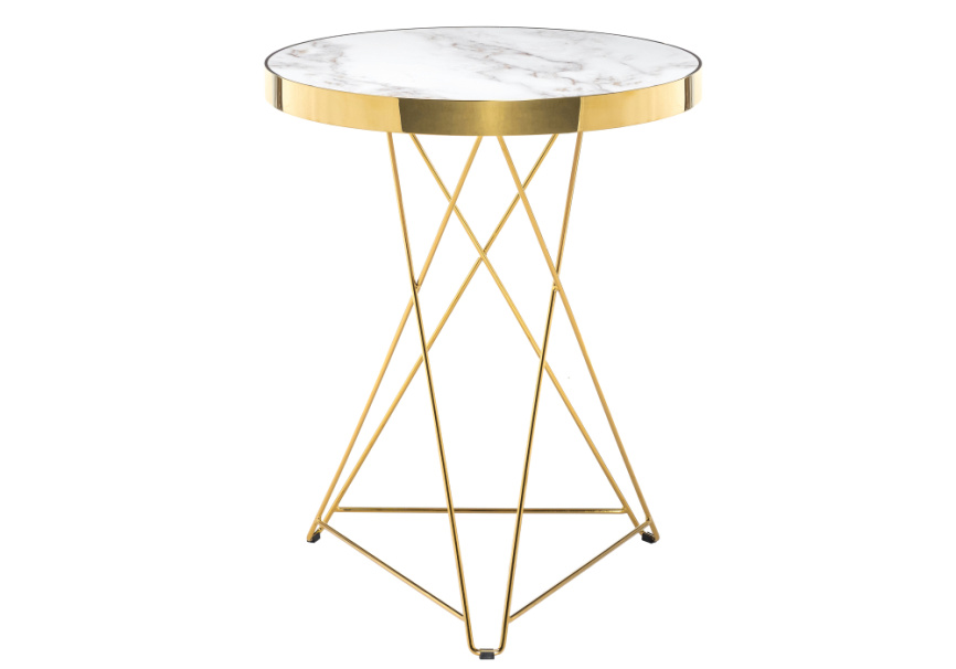Стол деревянный Milena white / gold фото 1