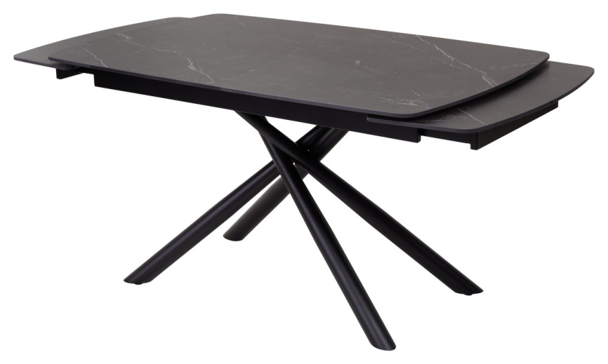 Стол RIVOLI 140 MATT BLACK MARBLE SOLID CERAMIC / BLACK, ®DISAUR фото 6